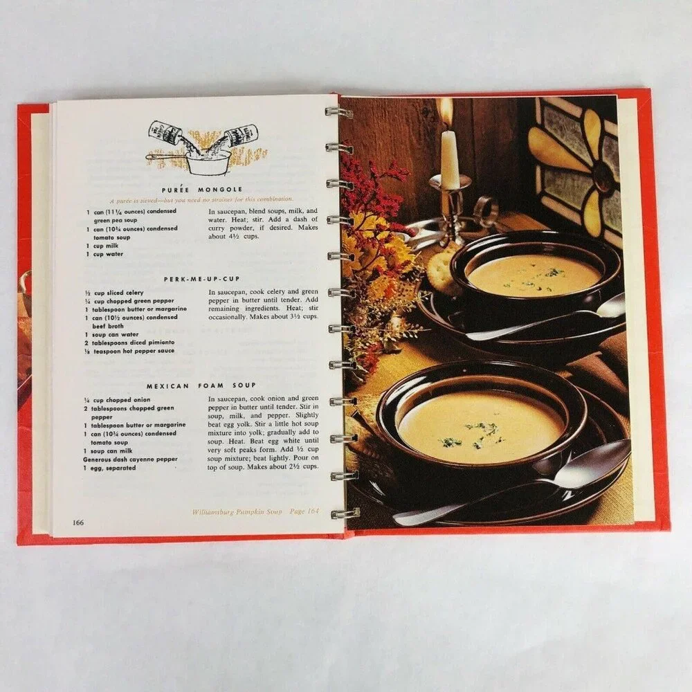 1976‎ Campbell Cookbook Cooking With Soup Spiral Bound Hardcover 608 Recipes VTG